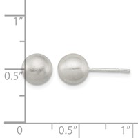 Sterling Silver Polished 7mm Laser-cut Post Earrings view 4