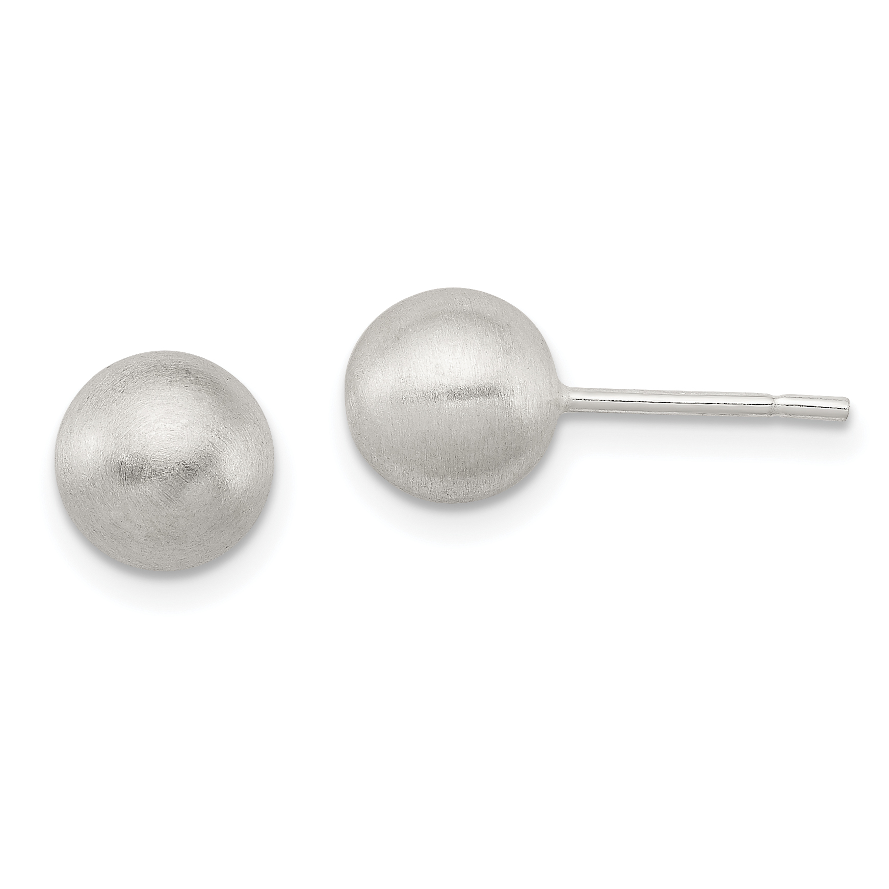Sterling Silver Polished 7mm Laser-cut Post Earrings (QE11748)