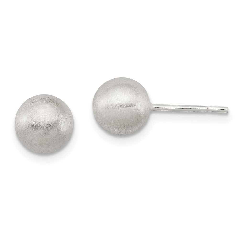 Sterling Silver Polished 7mm Laser-cut Post Earrings (QE11748)