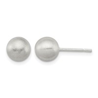 Sterling Silver Polished 7mm Laser-cut Post Earrings view 1