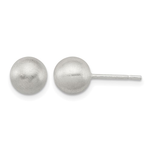 Sterling Silver Polished 7mm Laser-cut Post Earrings