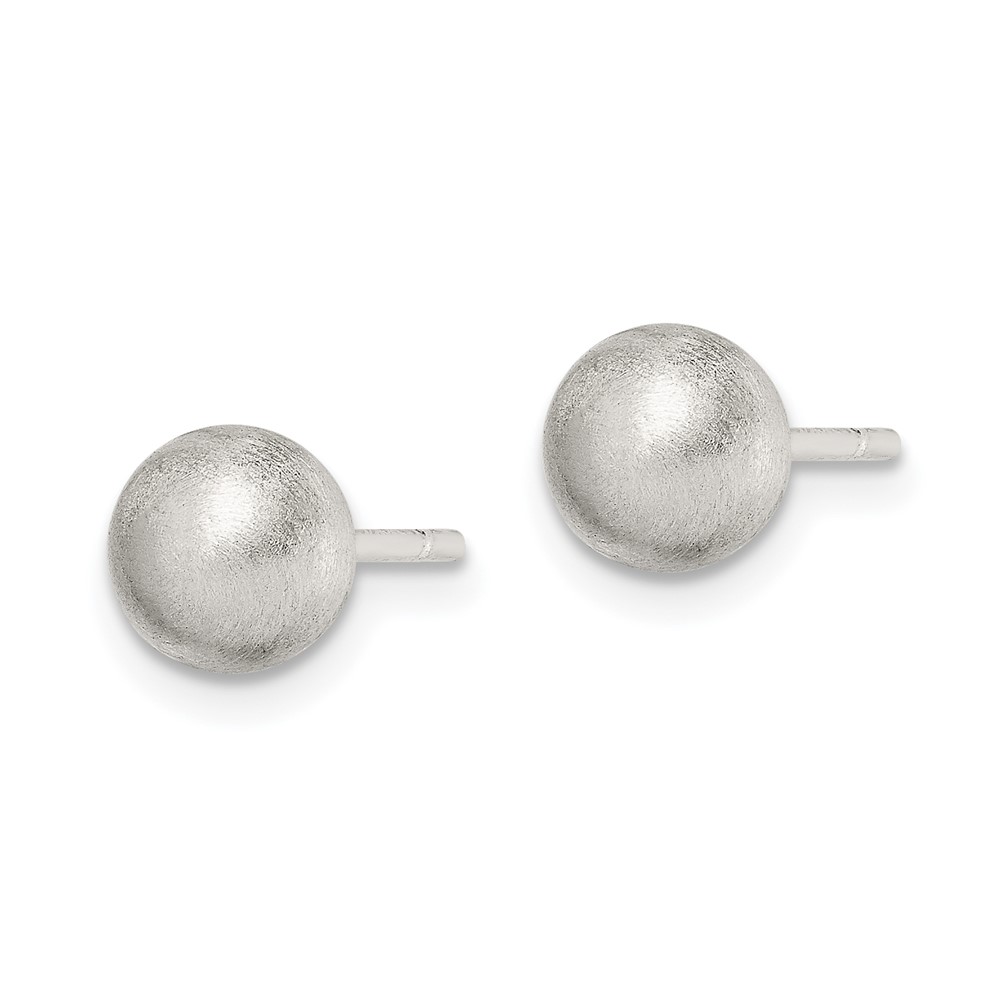 Sterling Silver Polished 6mm Laser-cut Post Earrings (QE11749)