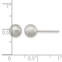 Sterling Silver Polished 6mm Laser-cut Post Earrings view 4