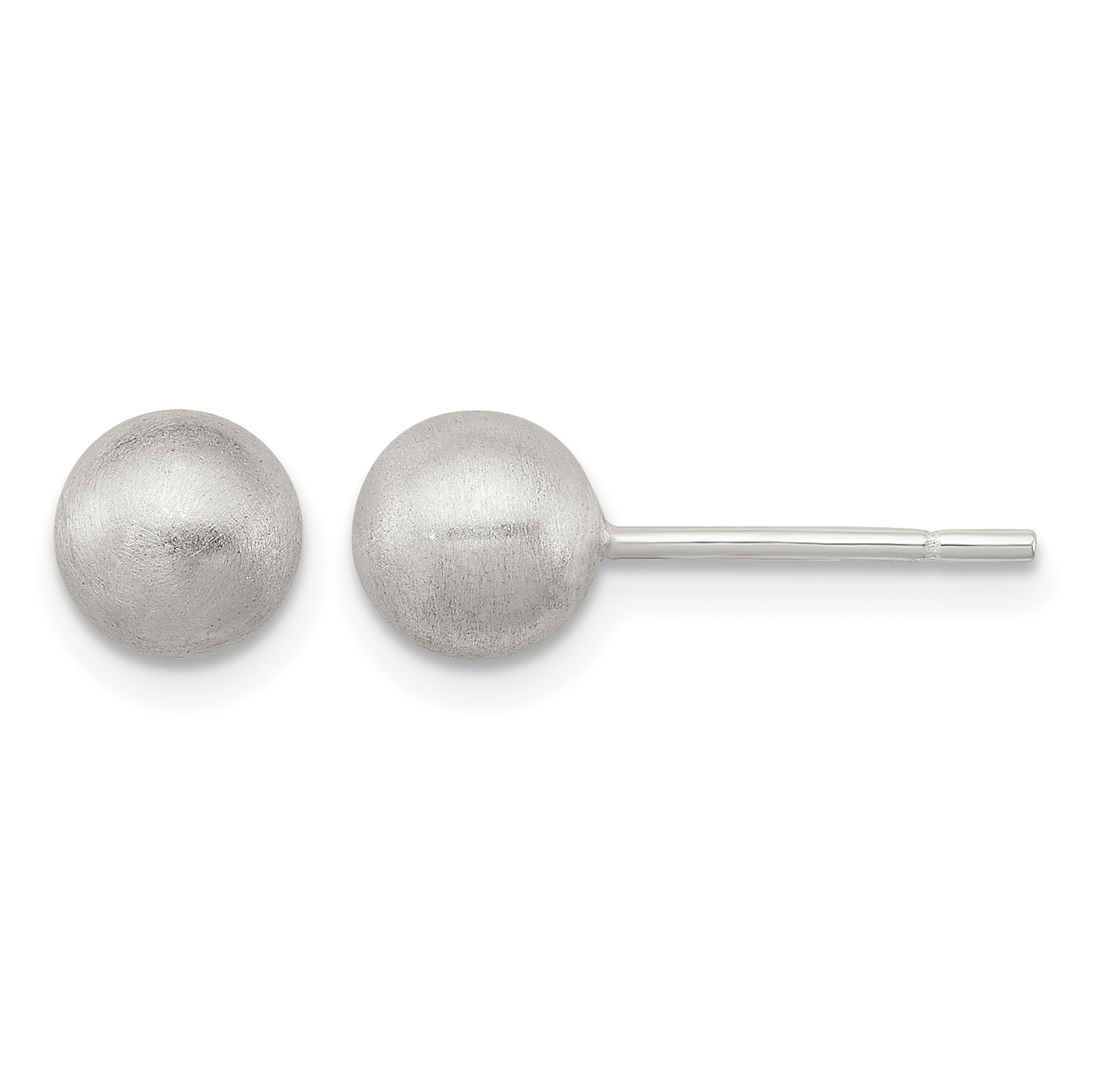 Sterling Silver Polished 6mm Laser-cut Post Earrings (QE11749)