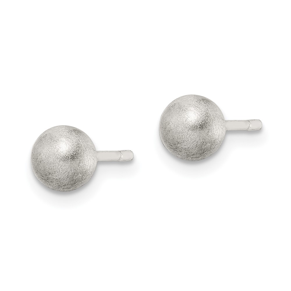 Sterling Silver Polished 5mm Laser-cut Post Earrings (QE11750)