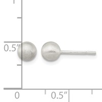 Sterling Silver Polished 5mm Laser-cut Post Earrings view 4