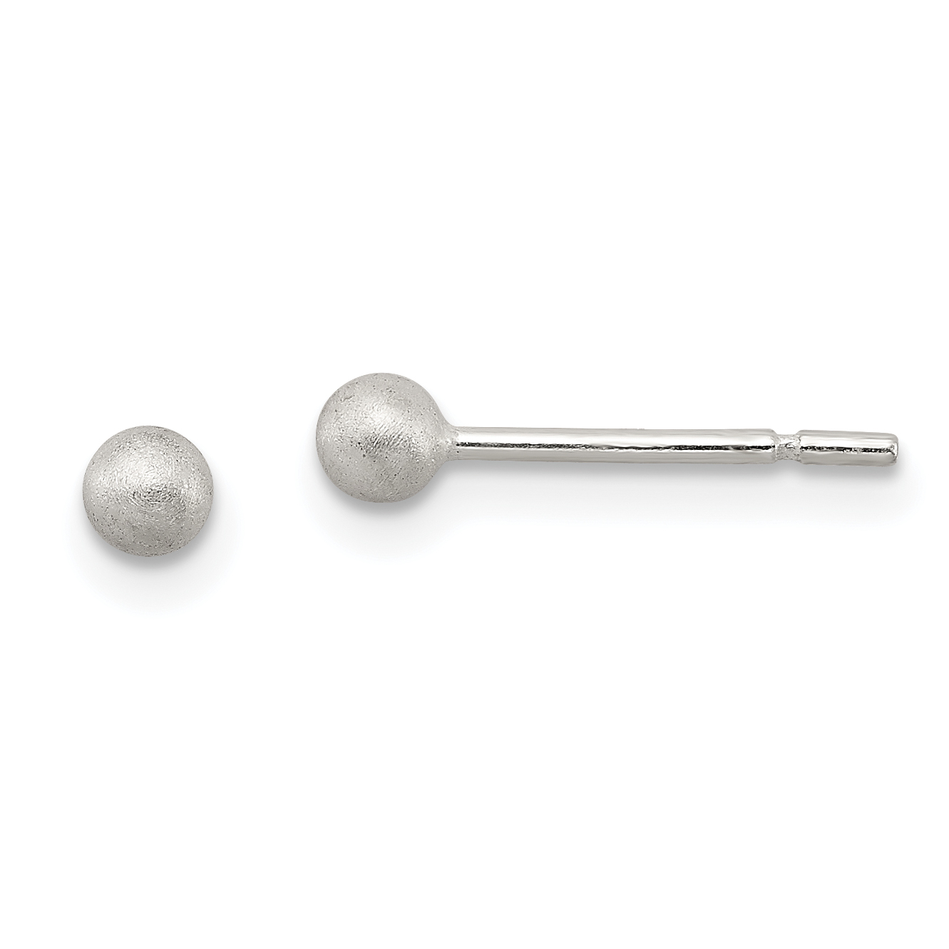 Sterling Silver Polished 3mm Laser-cut Post Earrings (QE11752)