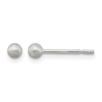Sterling Silver Polished 3mm Laser-cut Post Earrings view 1