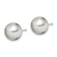 Sterling Silver Polished 10mm Laser-cut Post Earrings view 2