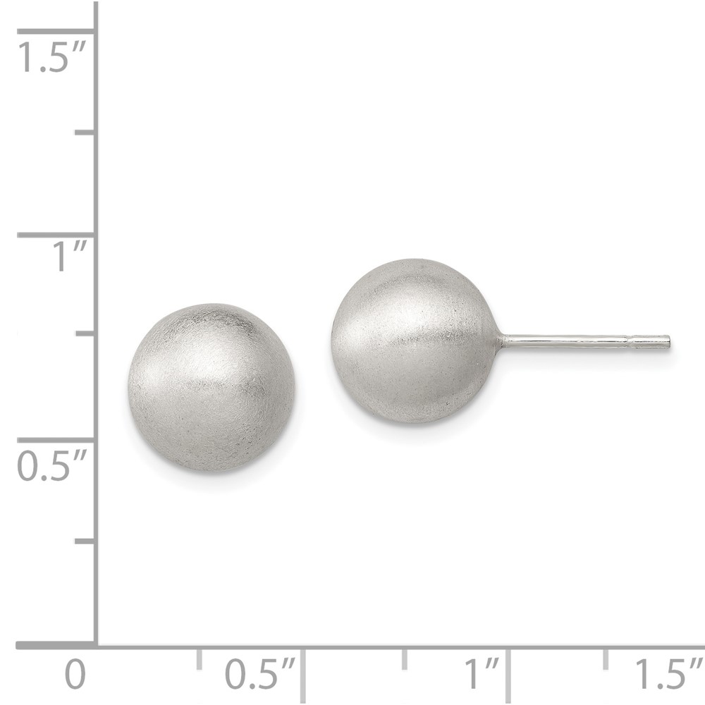 Sterling Silver Polished 10mm Laser-cut Post Earrings (QE11754)