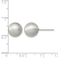 Sterling Silver Polished 10mm Laser-cut Post Earrings view 4