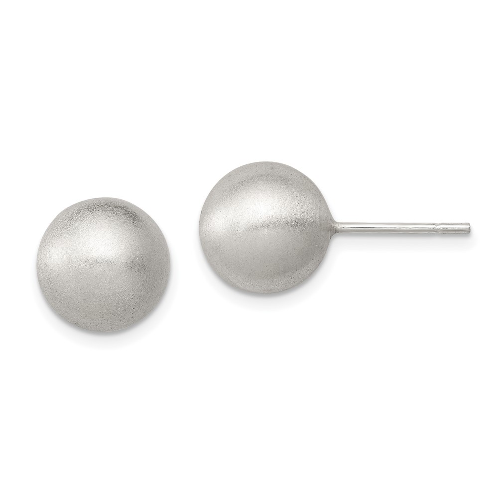 Sterling Silver Polished 10mm Laser-cut Post Earrings (QE11754)