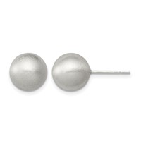 Sterling Silver Polished 10mm Laser-cut Post Earrings view 1
