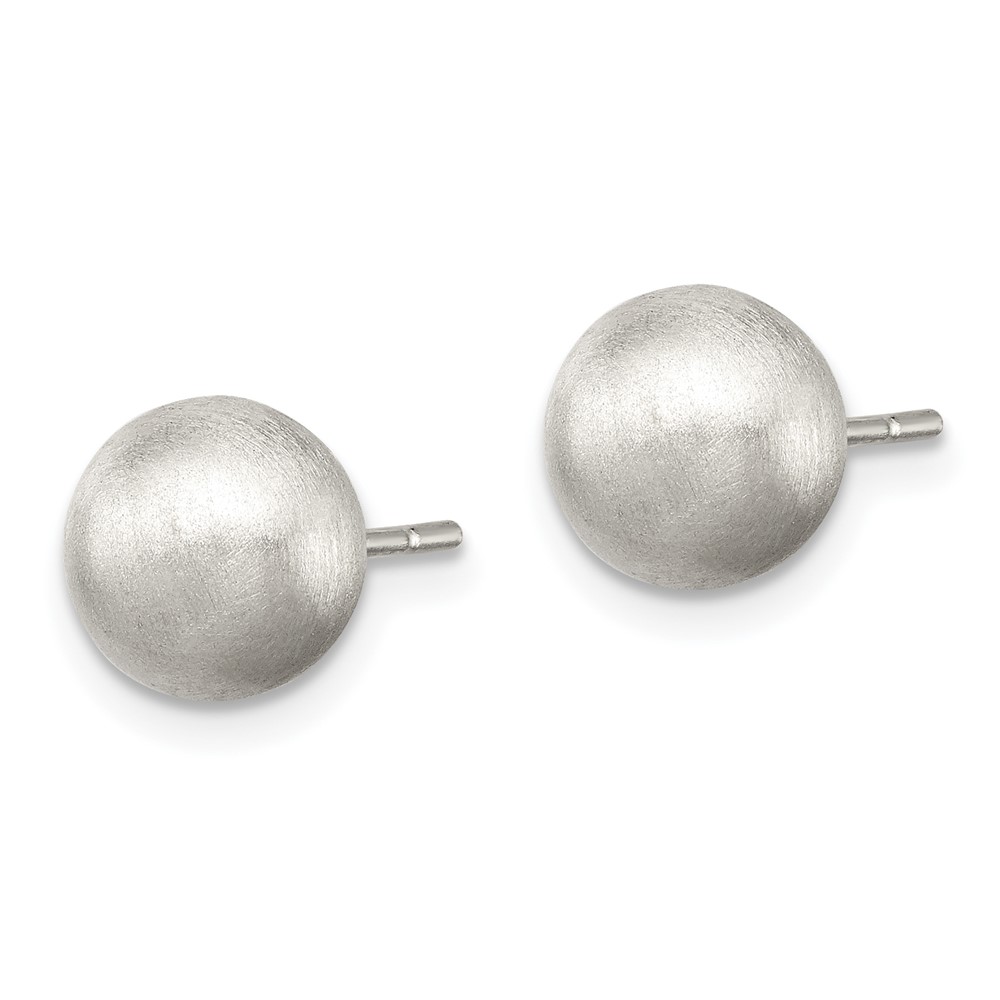 Sterling Silver Polished 8mm Laser-cut Post Earrings (QE11756)