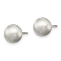Sterling Silver Polished 8mm Laser-cut Post Earrings view 2