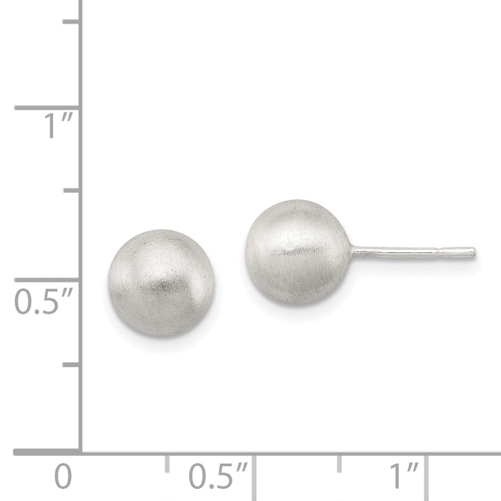 Sterling Silver Polished 8mm Laser-cut Post Earrings (QE11756)
