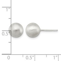 Sterling Silver Polished 8mm Laser-cut Post Earrings view 4