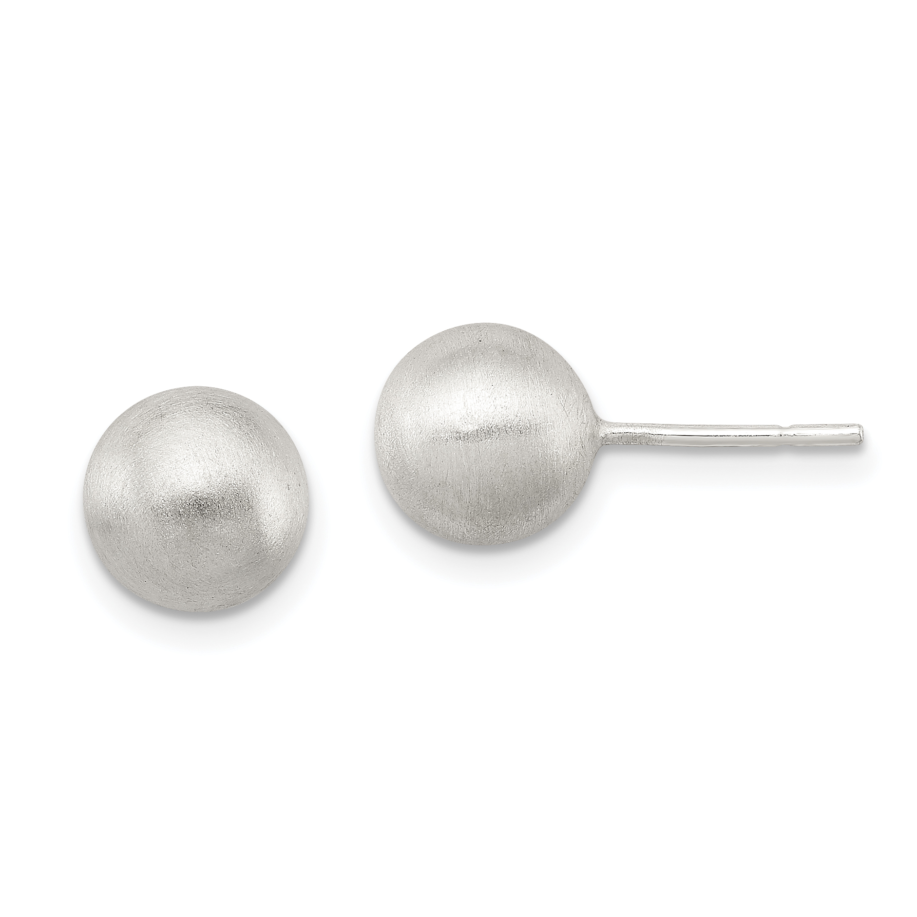 Sterling Silver Polished 8mm Laser-cut Post Earrings (QE11756)