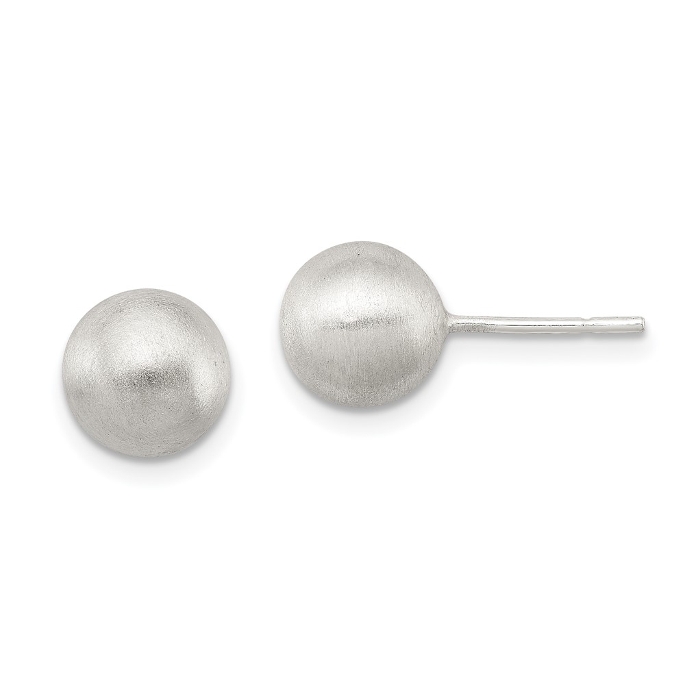 Sterling Silver Polished 8mm Laser-cut Post Earrings (QE11756)