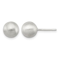 Sterling Silver Polished 8mm Laser-cut Post Earrings view 1