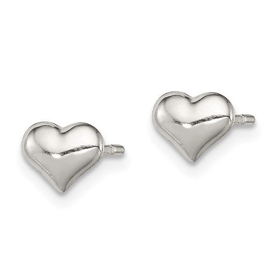 Sterling Silver Heart Post Earrings