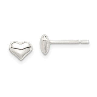 Sterling Silver Heart Post Earrings