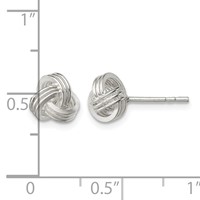 Sterling Silver Polished Fancy Love Knot Post Earrings view 4