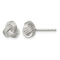 Sterling Silver Polished Fancy Love Knot Post Earrings view 1