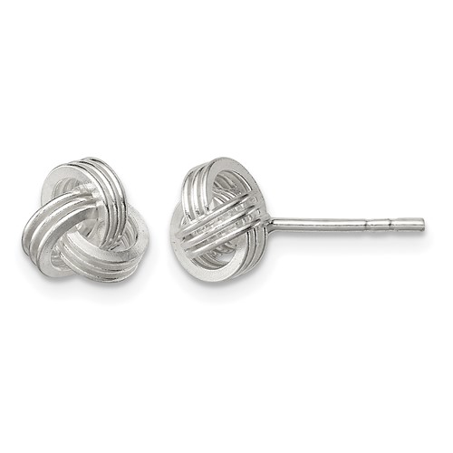 Sterling Silver Polished Fancy Love Knot Post Earrings
