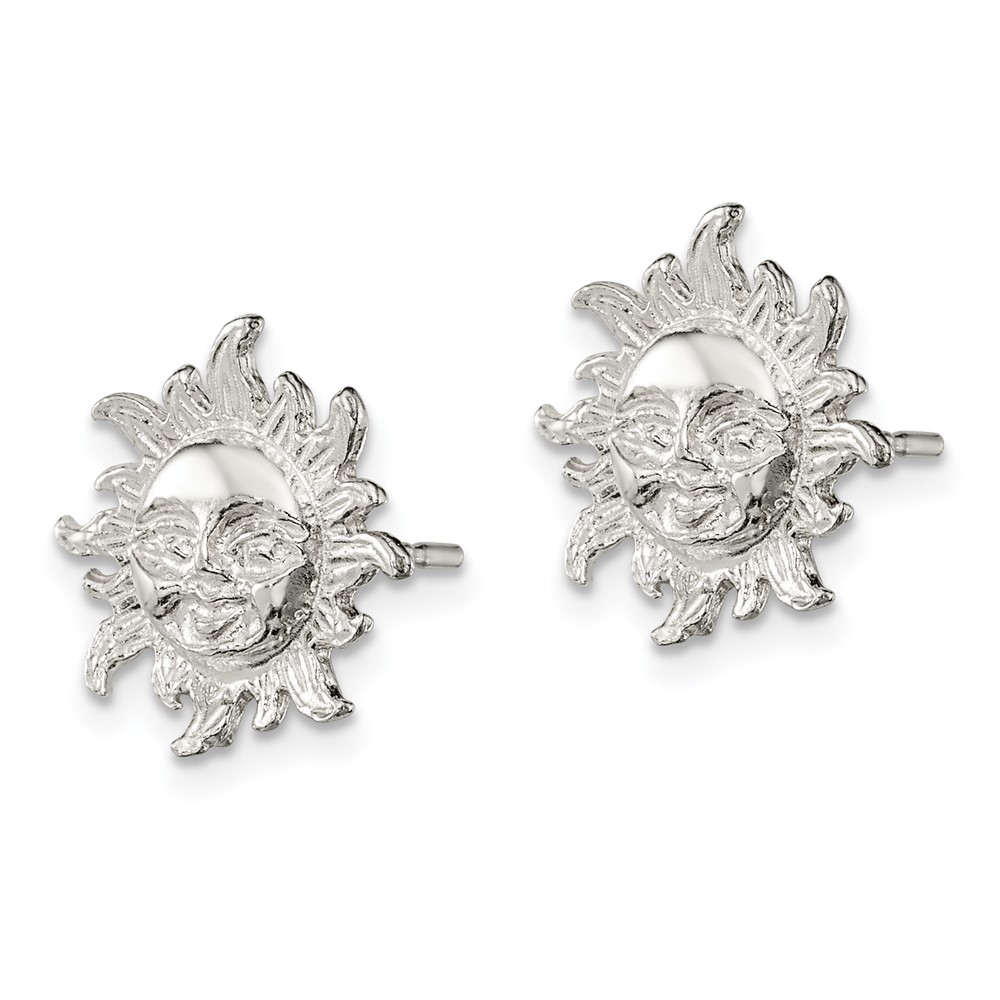 Sterling Silver Sun Mini Earrings (QE118)
