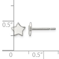 Sterling Silver Polished Star Post Earrings view 4