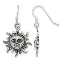 Sterling Silver Sun Earrings view 1