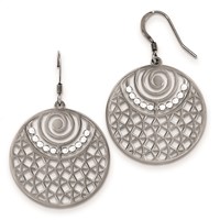 Sterling Silver Ruthenium-plated Shepherd Hook Earrings view 1