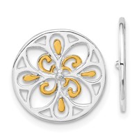 Sterling Silver Gold-tone Earring Enhancers view 1