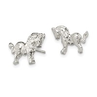 Sterling Silver Horse Mini Earrings view 2