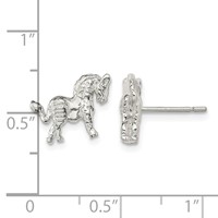 Sterling Silver Horse Mini Earrings view 4