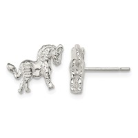 Sterling Silver Horse Mini Earrings view 1