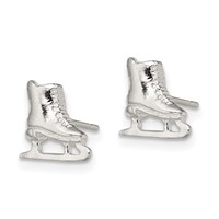 Sterling Silver Ice Skate Mini Earrings view 2
