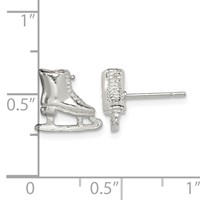 Sterling Silver Ice Skate Mini Earrings view 4