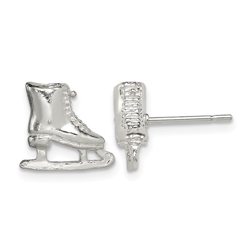 Sterling Silver Ice Skate Mini Earrings