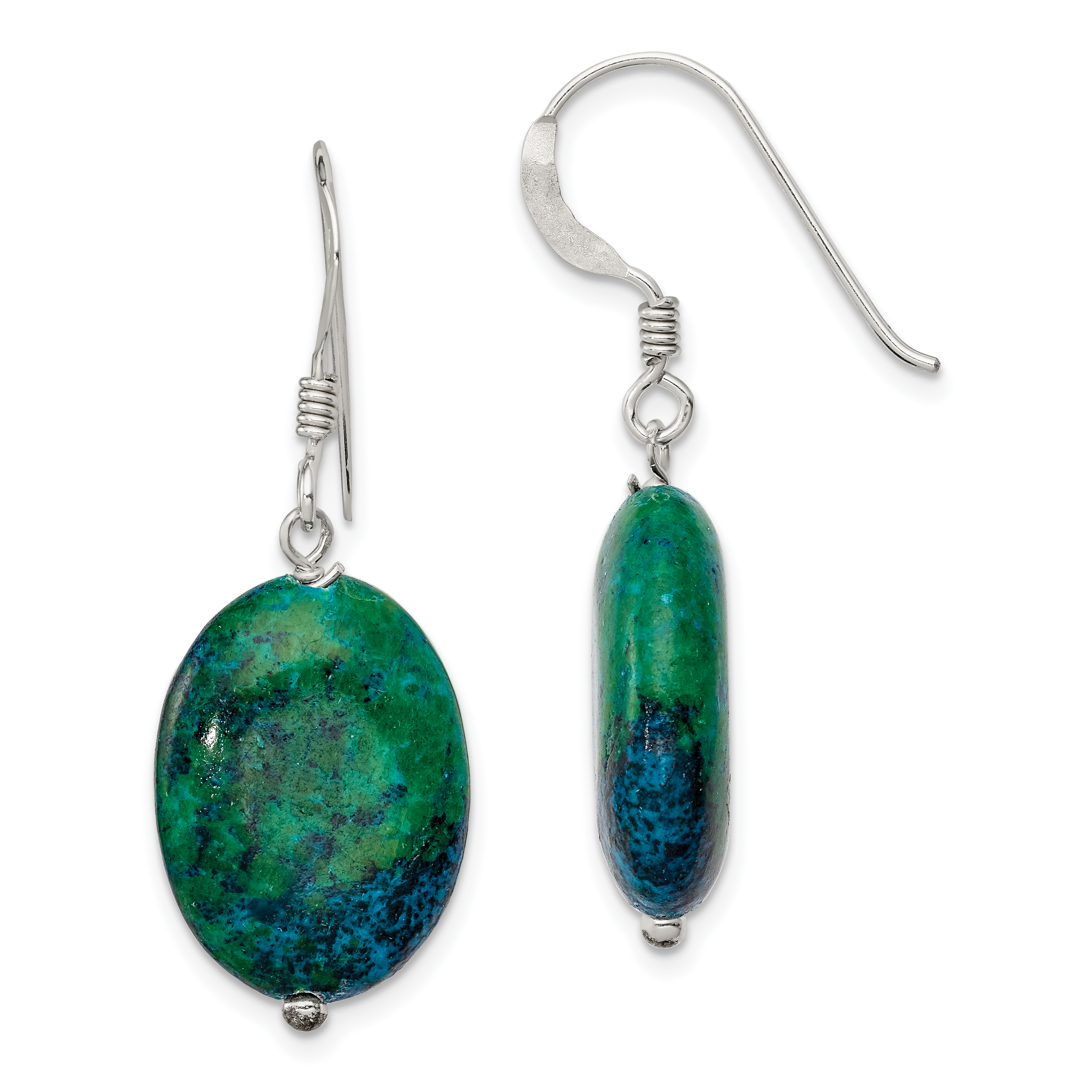 Sterling Silver Serpentine Earrings (QE12837)