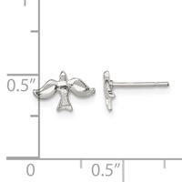 Sterling Silver Dove Mini Earrings view 4