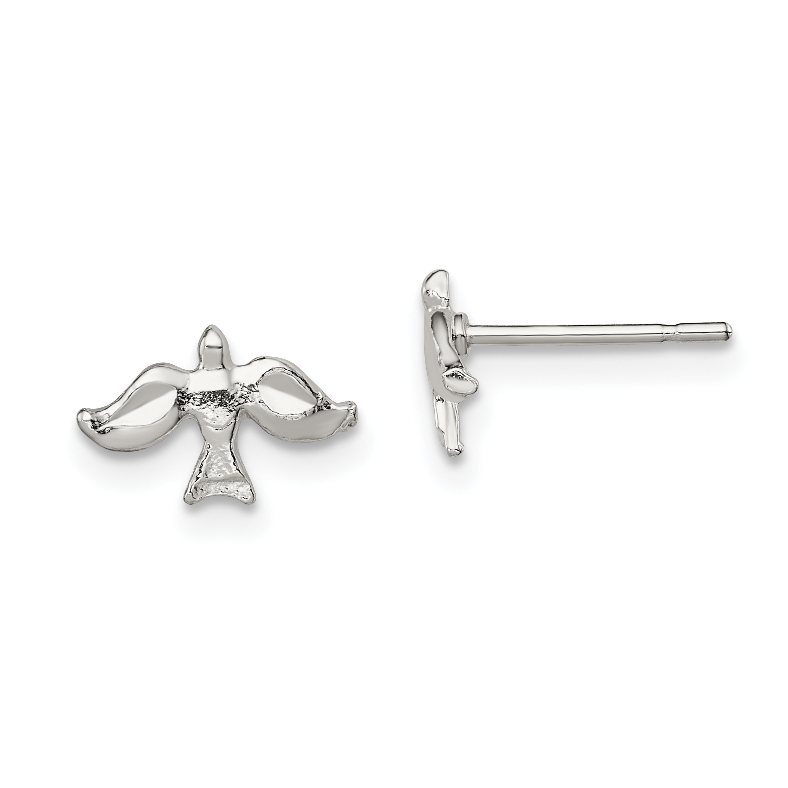 Sterling Silver Dove Mini Earrings (QE129)