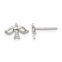 Sterling Silver Dove Mini Earrings view 1