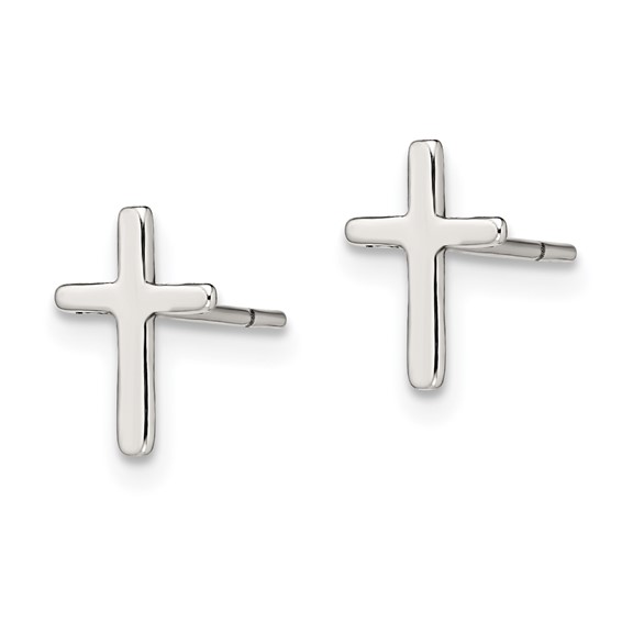 Sterling Silver Cross Post Earrings