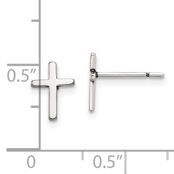 Sterling Silver Cross Post Earrings