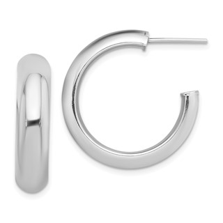 Sterling Silver 6mm C-hoop Post Earrings