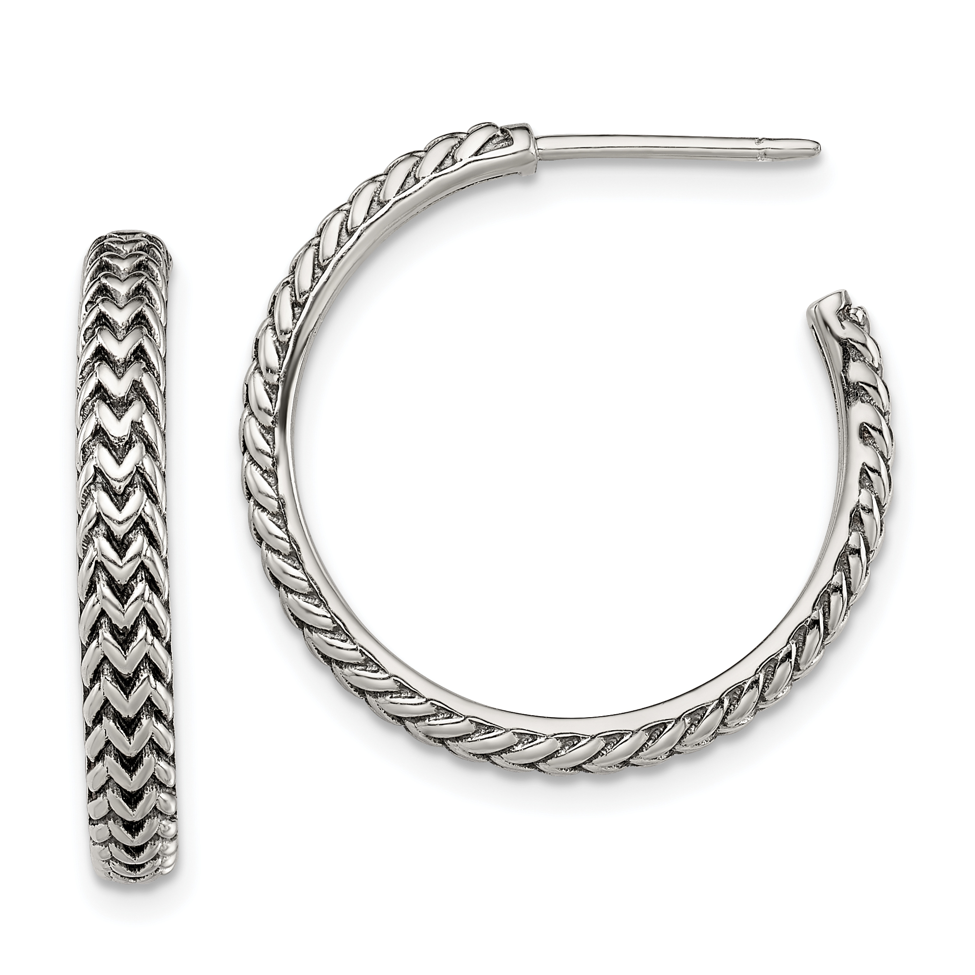 Sterling Silver Antiqued Large Zig Zag Hoop Earrings 191101232367 Ebay Image Is Loading Sterling Silver Antiqued Large Zig Zag Hoop Earrings