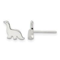 Sterling Silver Polished Dinosaur Post Earrings view 1