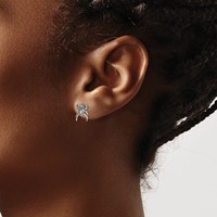 Sterling Silver Antiqued CZ Spider Post Earrings view 3